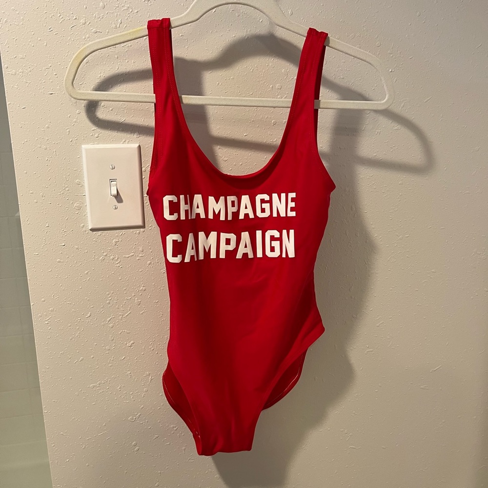 Champagne Campaign Bachelorette Swimsuit - Worn Once, Size Small — Bachelorette